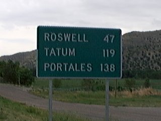 Sign for Roswell