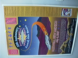 A poster advertising the 50th aniversary of the crash