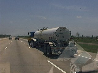 A sulfur truck