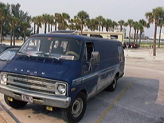 The van at the beach