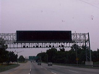 Electronic Welcome to Jersey sign (Text not visible)