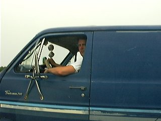 Mike at the wheel