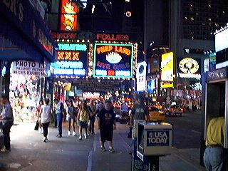 Adam and I in Times Square