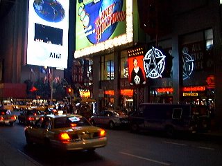 The van outside Planet Hollywood